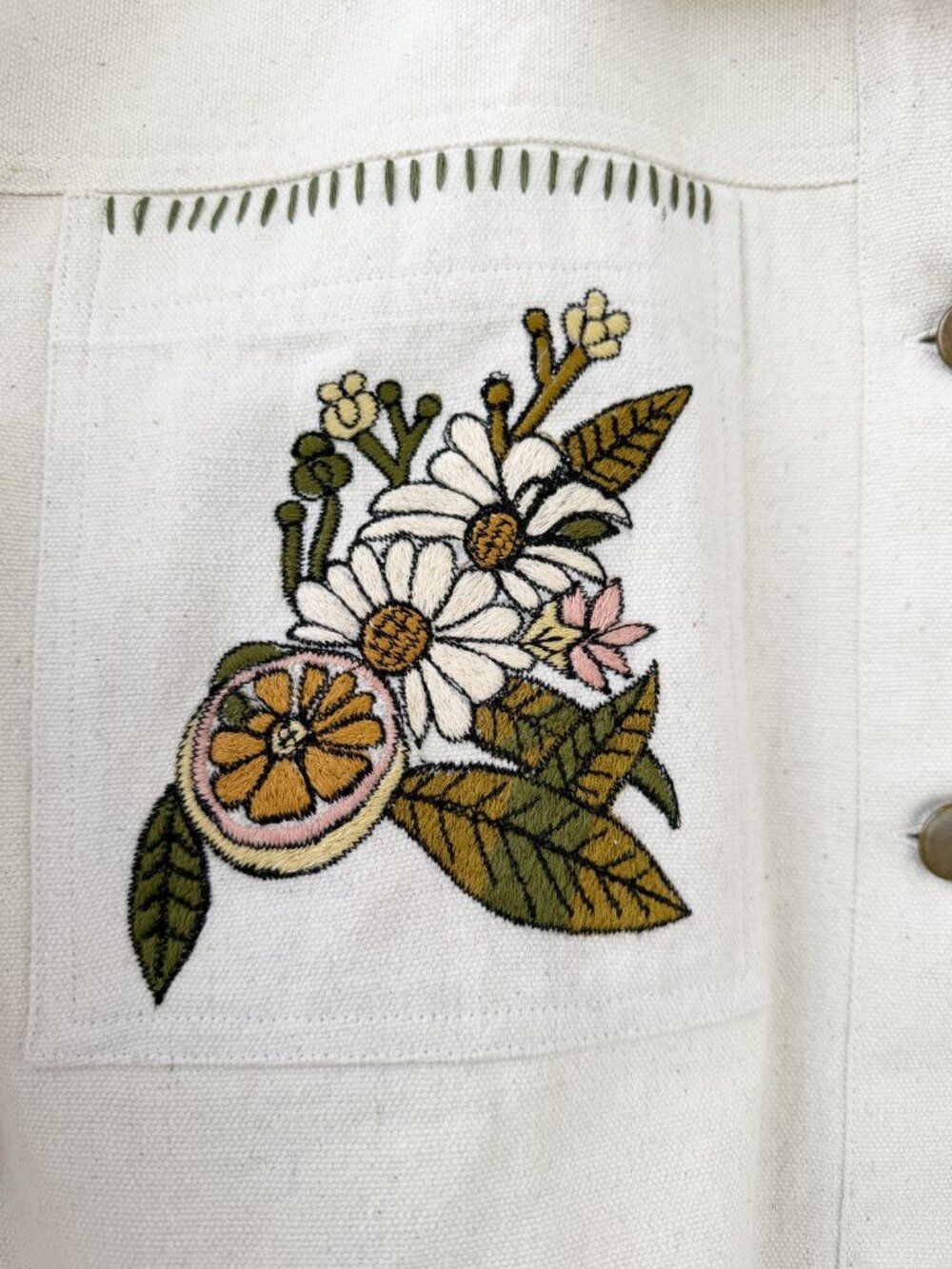 Free People x Denim and Bone Woodlands Embroidered Jacket - Picture 6 of 15